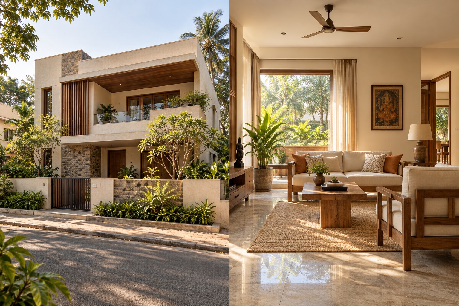 Contemporary Mysore house exterior design concept